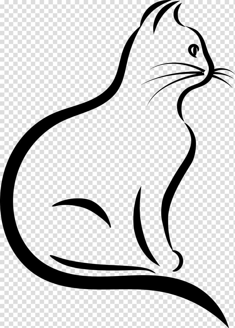 Cat Silhouette Drawing , Cat transparent background PNG clipart