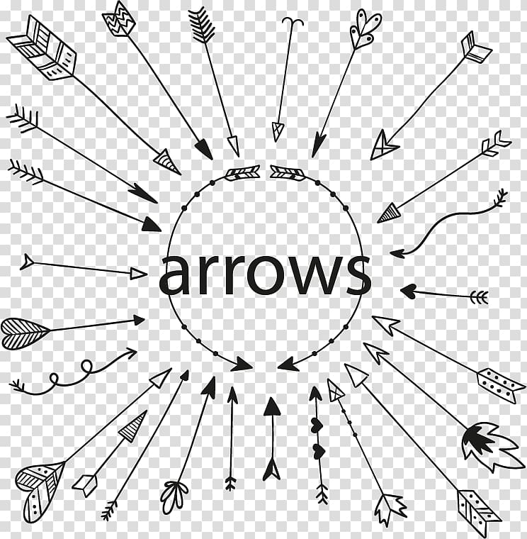 arrows illustration, Flat arrow transparent background PNG clipart