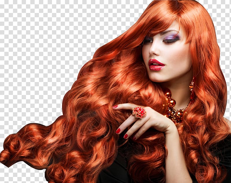 Red hair Human hair color Cosmetics Hairstyle, model transparent background PNG clipart