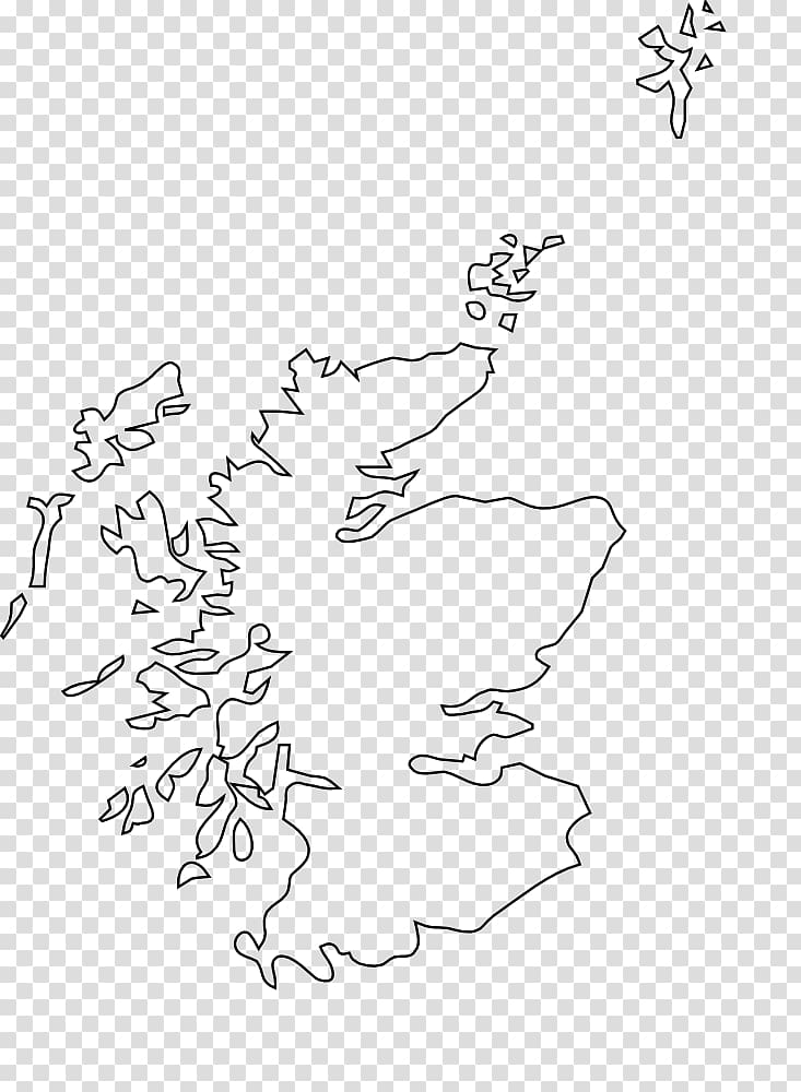 Scotland Blank map Outline , map exquisite graphics painting transparent background PNG clipart