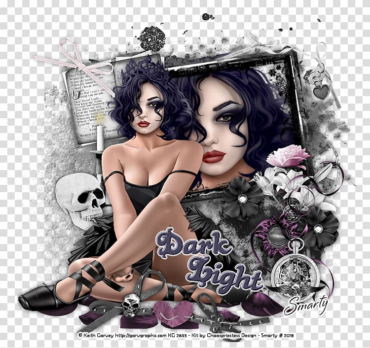 Poster Illustration Pin-up girl Album cover Black hair, Keith Garvey transparent background PNG clipart