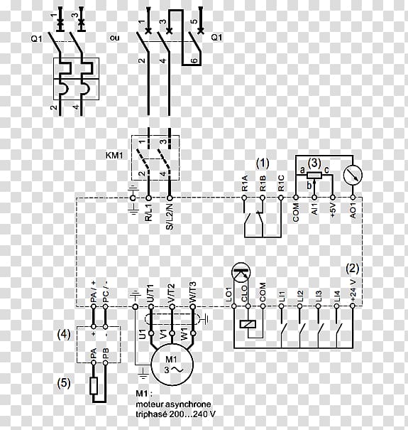 Diode Variable Frequency & Adjustable Speed Drives Circuit diagram Three-phase electric power Induction motor, others transparent background PNG clipart