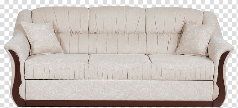 white 3-seat sofa, Couch Furniture Loveseat Slipcover, Gream Couch transparent background PNG clipart