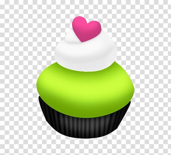 Green tea Cupcake Matcha Teacake, Love green tea cake transparent background PNG clipart