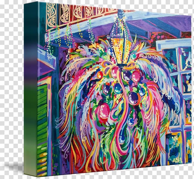 Psychedelic art Gallery wrap Acrylic paint Modern art, Mardi Gras Poster transparent background PNG clipart