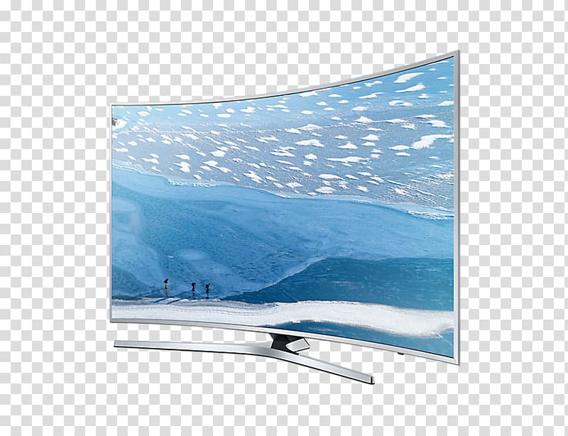 4K resolution Ultra-high-definition television Smart TV Samsung Group, Curved LED TV transparent background PNG clipart