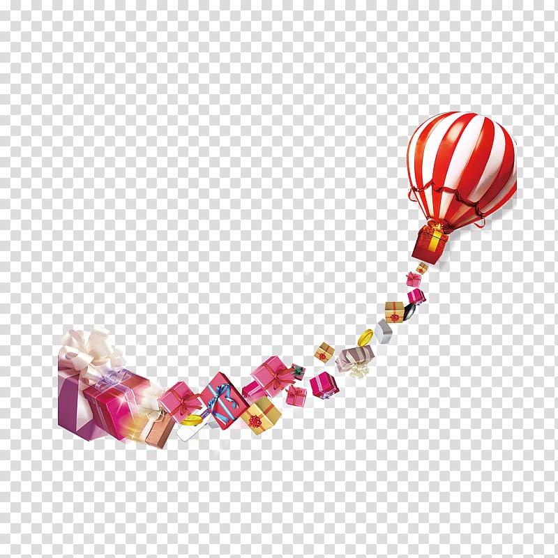 Balloon Gift Purple Computer file, Floating hot air balloon transparent background PNG clipart
