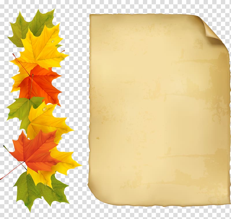 Autumn Frames , leaves hand-painted transparent background PNG clipart