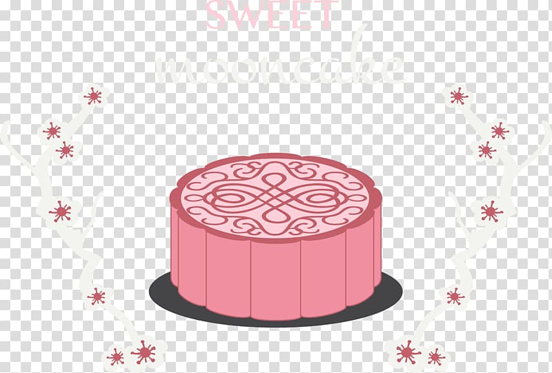 Mooncake Euclidean , Pink moon cake of the LOGO transparent background PNG clipart
