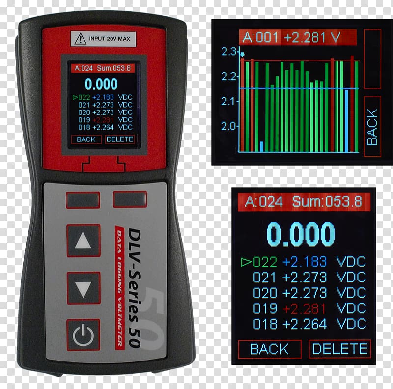 Battery tester Voltmeter Data logger Measuring instrument Electronics, Voltmeter transparent background PNG clipart