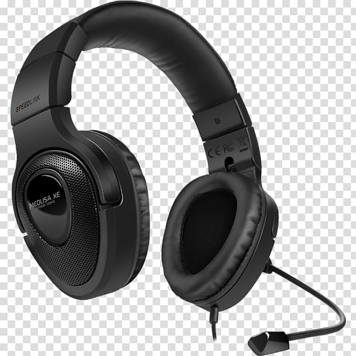 SPEEDLink MEDUSA XE Stereo Gaming Headset, Black SPEEDLink MEDUSA XE Stereo Gaming Headset, Black Headphones Microphone, 2016 Best Gaming Headset transparent background PNG clipart
