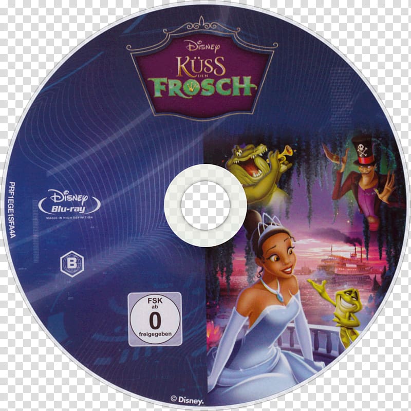 Compact disc Blu-ray disc DVD Disney Princess Frog, princess and frog transparent background PNG clipart