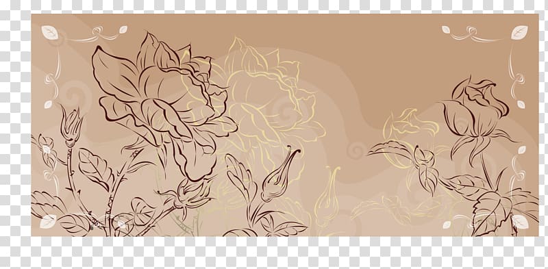 Drawing Chinoiserie , Chinese style floral pattern transparent background PNG clipart