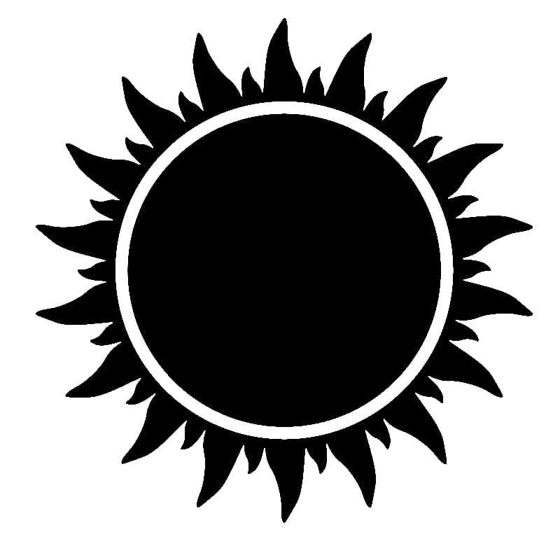 Coming Race EasyRead Edition Black Sun , Black And White Sun transparent background PNG clipart