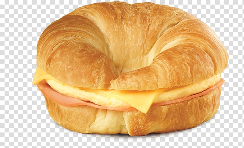 Croissant Breakfast sandwich Bacon, egg and cheese sandwich Ham and eggs Ham and cheese sandwich, margarine croissant transparent background PNG clipart