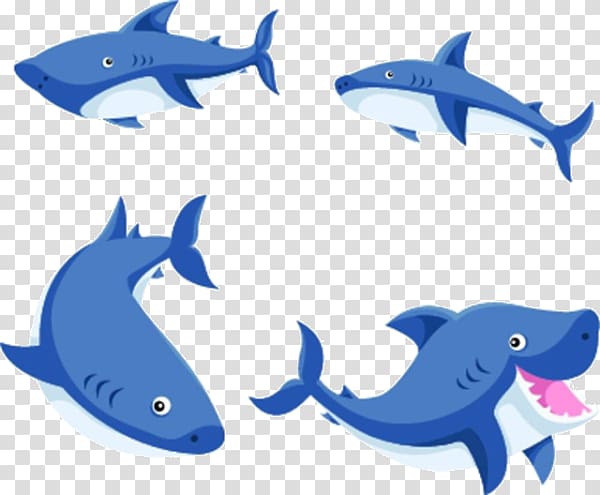 Shark Cartoon Illustration, Cartoon shark material transparent background PNG clipart