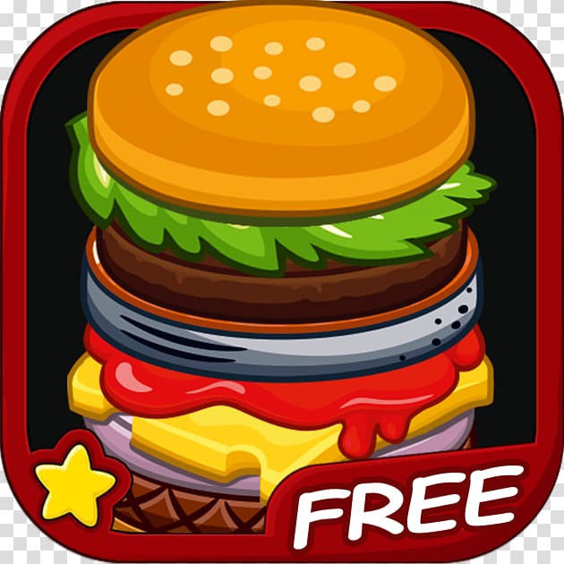Cheeseburger Cafe Hamburger Maker, Kids Game, yummy burger mania game apps transparent background PNG clipart