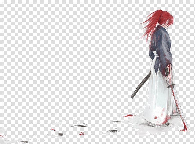 Kenshin Himura Kaoru Kamiya Rurouni Kenshin HEART OF SWORD, kenshin scar transparent background PNG clipart