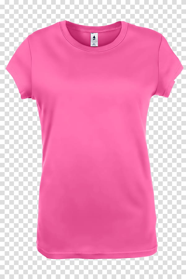 Printed T-shirt Gildan Activewear Sleeve, Pink Tshirt transparent background PNG clipart