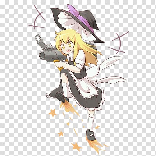 Team Fortress 2 Anime Rocket jumping Touhou Project Marisa Kirisame, Anime transparent background PNG clipart