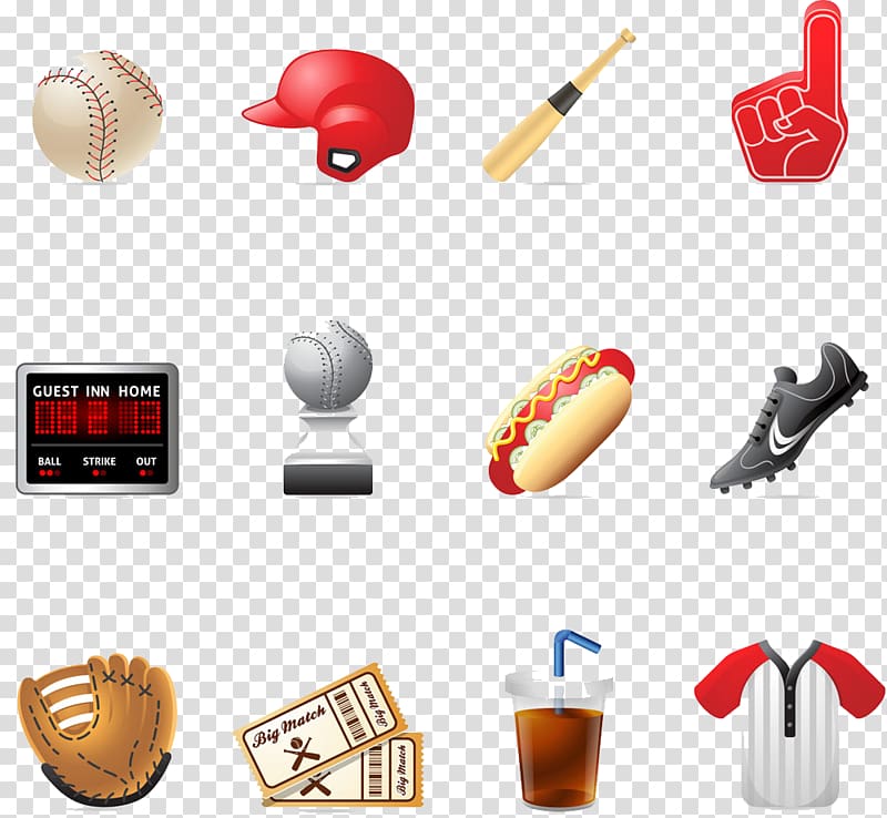 Baseball glove Icon, Baseball icon transparent background PNG clipart