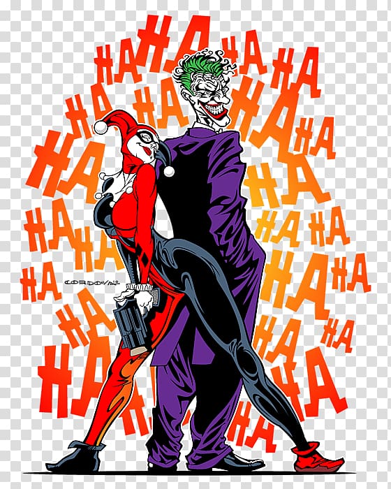 Harley Quinn Joker Batman Robin Comics, ha ha transparent background PNG clipart