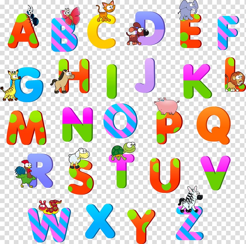 Alphabet Letter Illustration, Cartoon alphabet material, alphabet