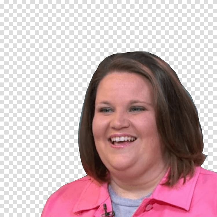 smiling woman wearing pink collared tops, Candace Payne on TV transparent background PNG clipart