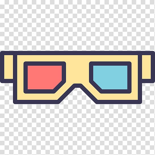 Glasses Polarized 3D system Film Cinema Clapperboard, glasses transparent background PNG clipart
