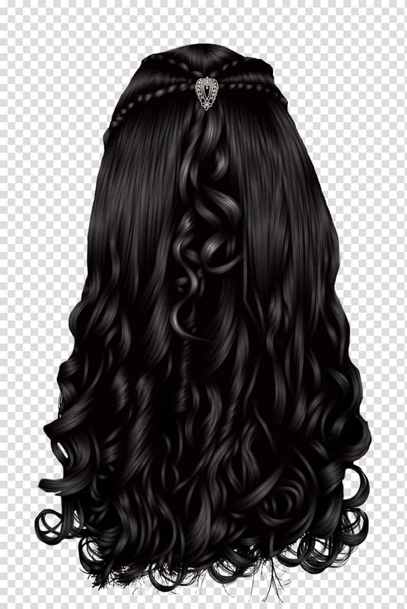 Artificial hair integrations Hairstyle Black hair Wig, Hairdressing transparent background PNG clipart
