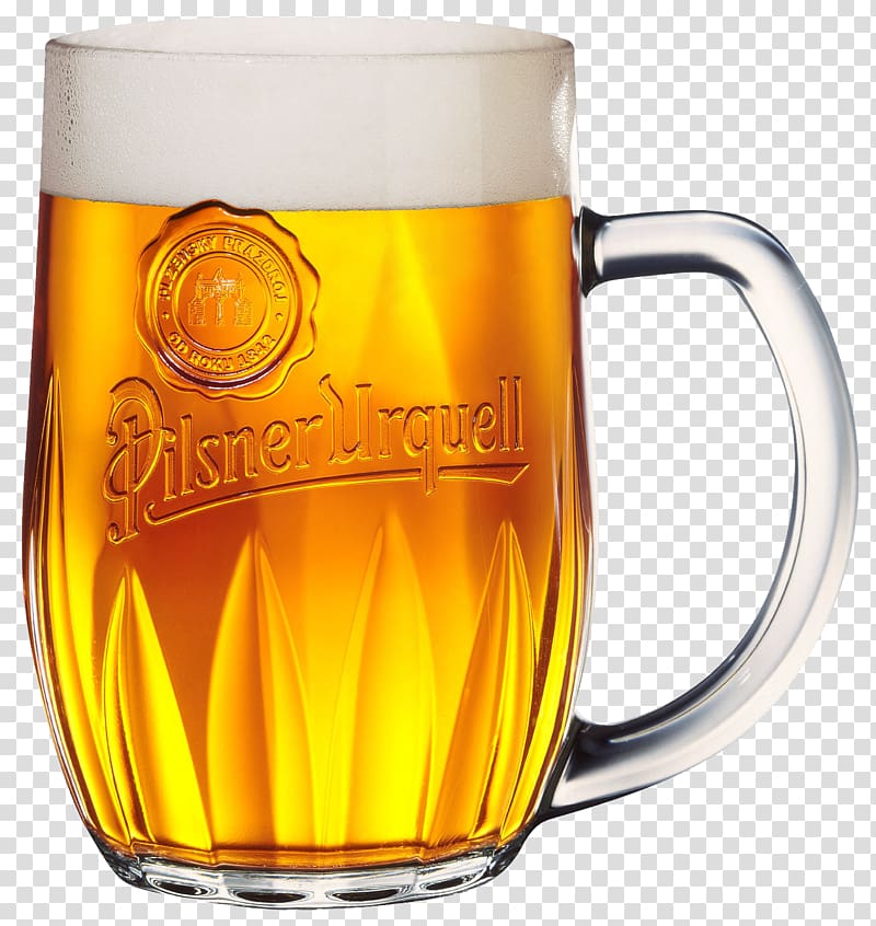 Pilsner Urquell Brewery Beer Lager, pint beer transparent background PNG clipart