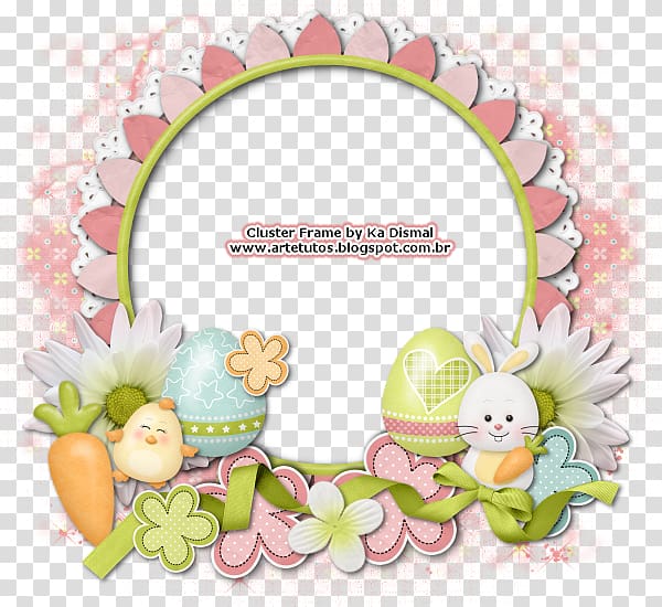 Easter Bunny Cuadro, easter frame transparent background PNG clipart