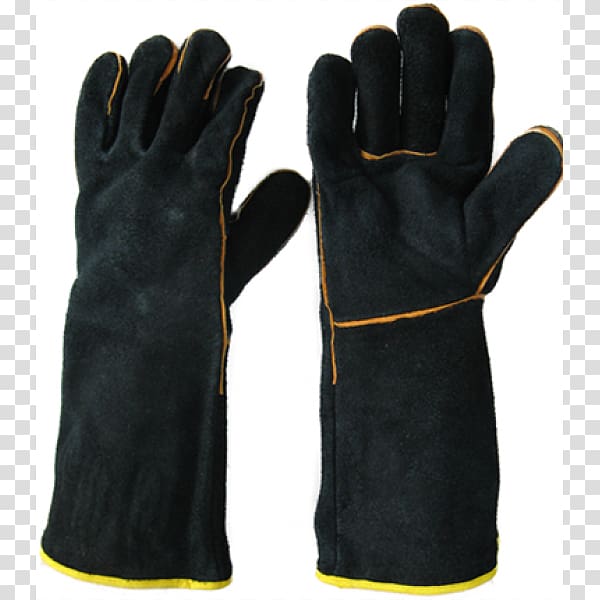 Cycling glove Welding Leather Cattle, golden spot transparent background PNG clipart