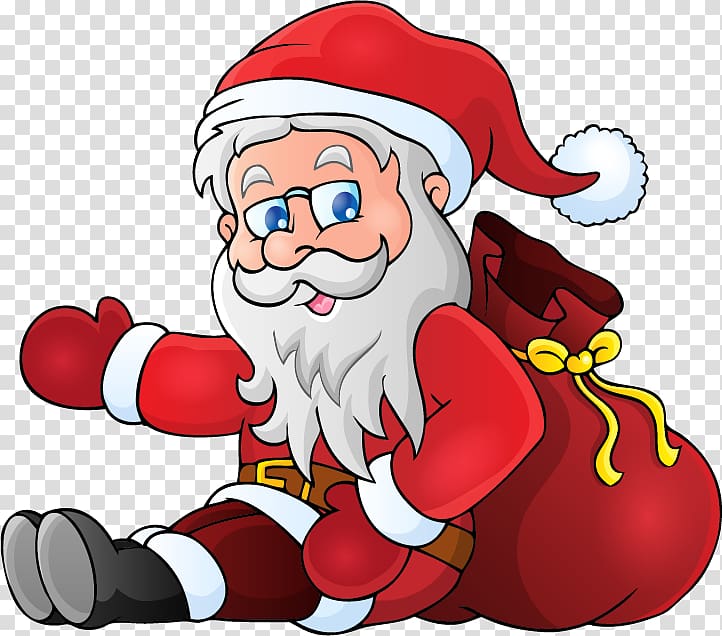 Santa Claus Cartoon Illustration, Santa Claus transparent background PNG clipart