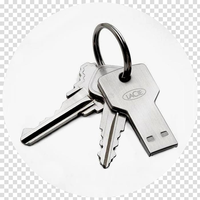 USB Flash Drives LaCie PetiteKey Flash memory, key hole transparent background PNG clipart