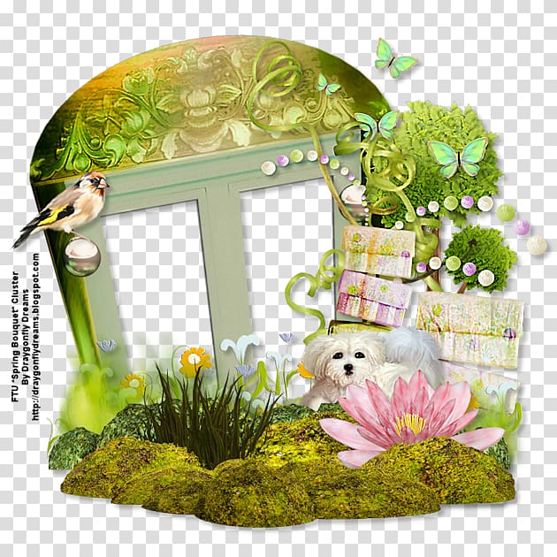 Floral design Herb, dimensional title frame transparent background PNG clipart