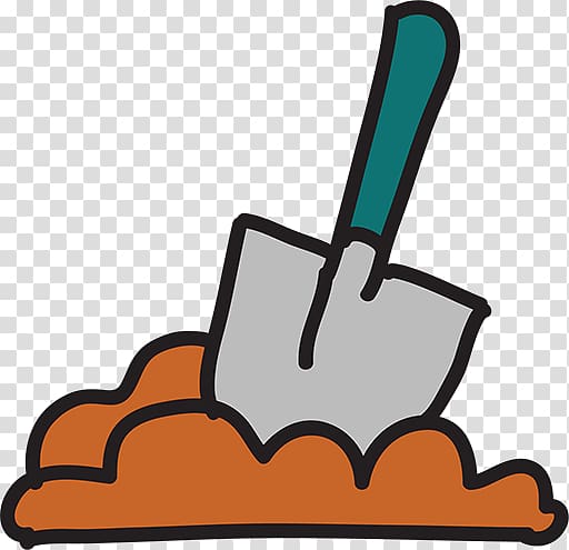 Shovel Digging Icon, Cartoon shovel transparent background PNG clipart