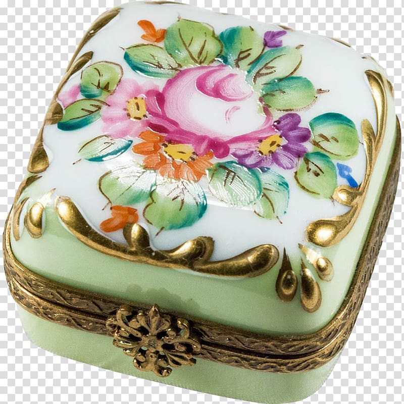 Limoges Box Limoges Box Decorative box Limoges porcelain, hand-painted floral material transparent background PNG clipart