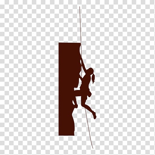 Silhouette Rock climbing Mountaineering Sport, climbing transparent background PNG clipart