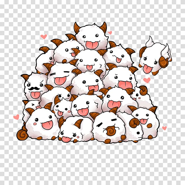 white and brown animal lot art, League of Legends Dota 2 T-shirt Riot Games, Poro transparent background PNG clipart