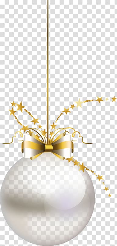 Christmas ornament Christmas decoration , White Christmas Ball transparent background PNG clipart