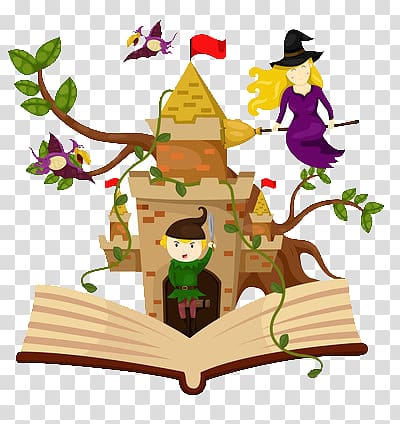 cartoon fairy tale book transparent background PNG clipart