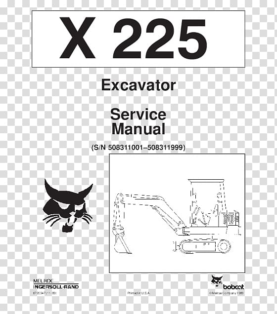Bobcat Company Compact excavator Product Manuals Owner\'s manual, excavator transparent background PNG clipart