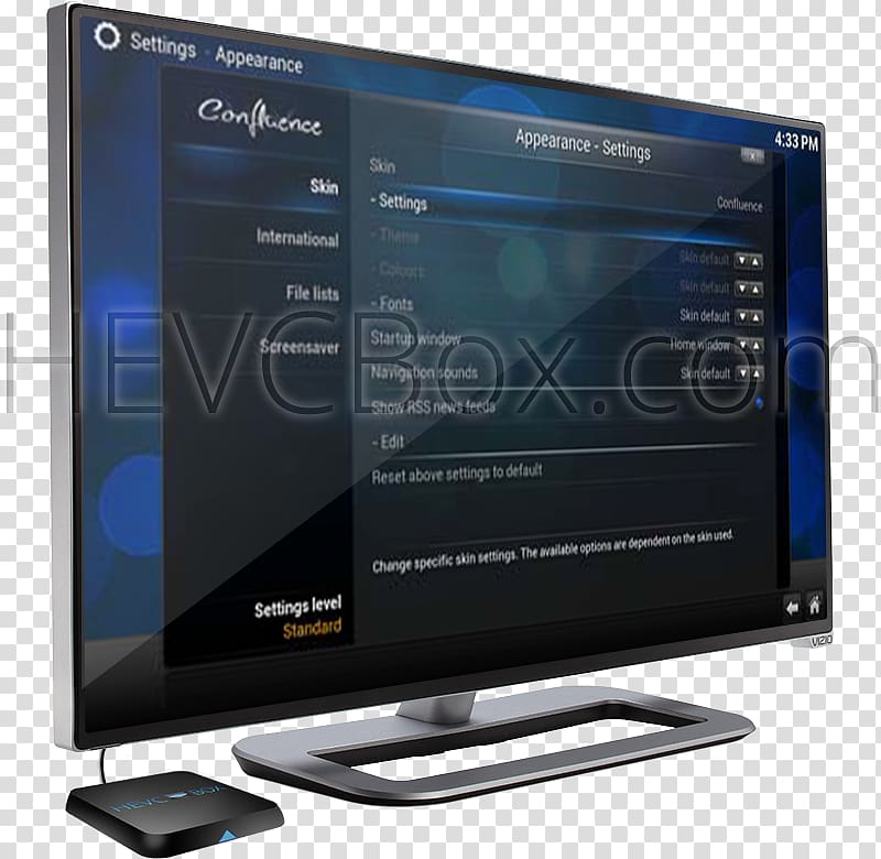 LED-backlit LCD Computer Monitors High Efficiency Video Coding LCD television Kodi, KODI transparent background PNG clipart