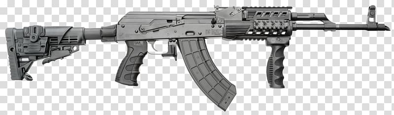 Izhmash Saiga semi-automatic rifle 7.62×39mm AK-47 , ak 47 transparent background PNG clipart