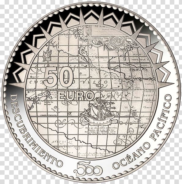 50 cent euro coin Silver coin 50 euro note, 1 Euro Coin transparent background PNG clipart