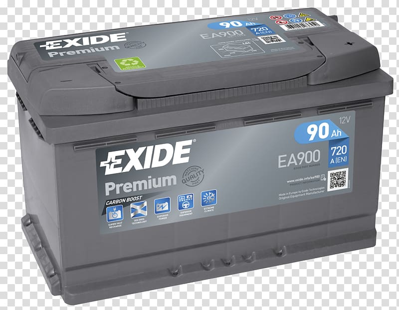 Car Exide Automotive battery Ampere hour, Automotive battery transparent background PNG clipart