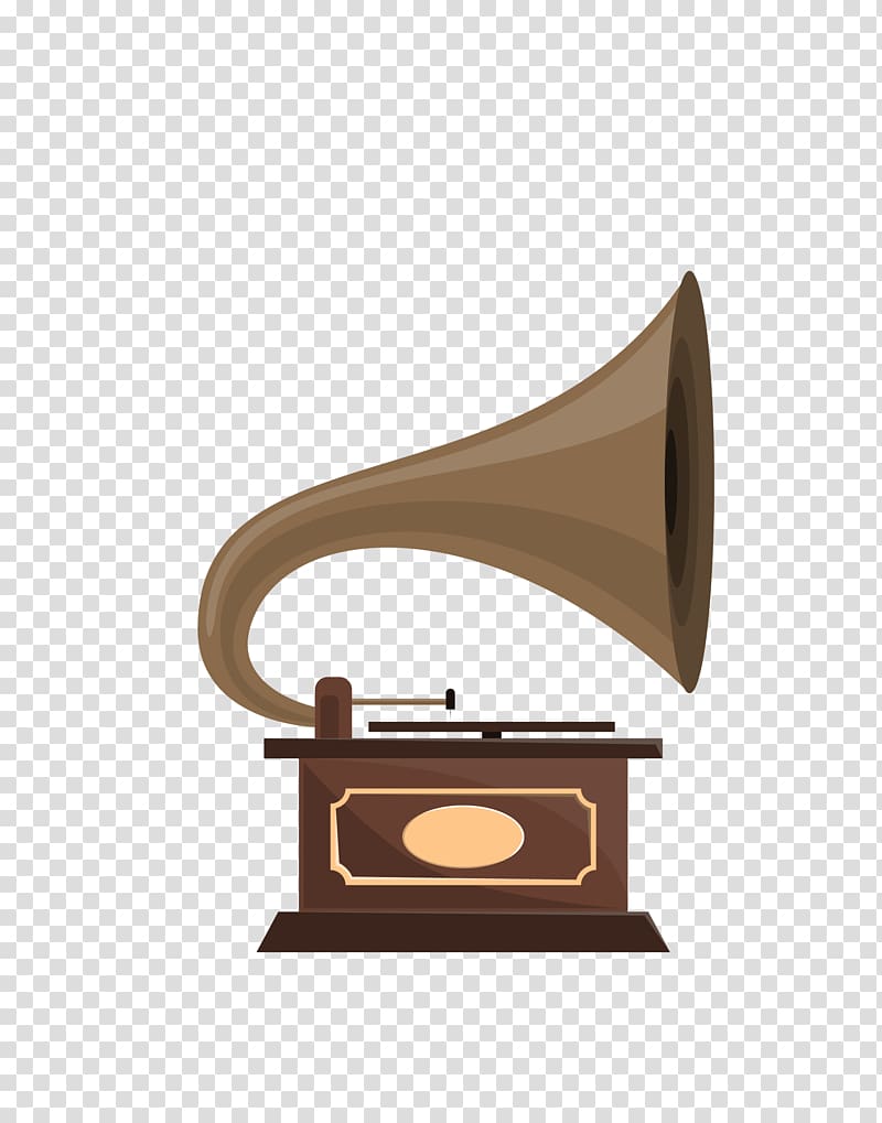 Phonograph record, dark vintage trumpet phonograph transparent background PNG clipart