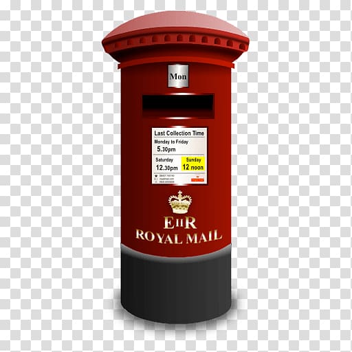 red Royal Mail post, Royal Mail Post Box Icon transparent background PNG clipart