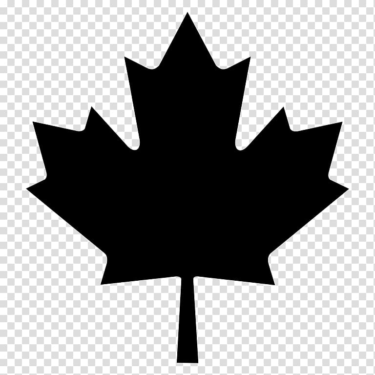 silhouette of maple leaf , Flag of Canada T-shirt Maple leaf, Maple Leaf Silhouette transparent background PNG clipart